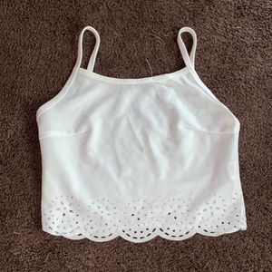 White tank crop top